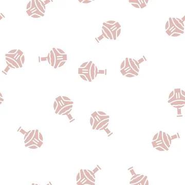 Flask with liquid glyph vector seamless pattern 스톡 일러스트