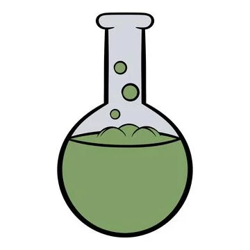 Flask with liquid icon cartoon Stock Illustration