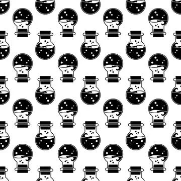 Flask with liquid pattern seamless vector Illustrazione stock