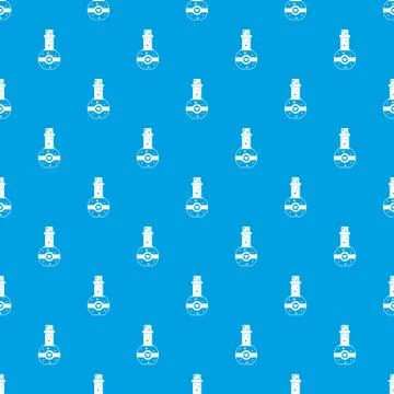Flask of love elixir pattern seamless blue Stock Illustration