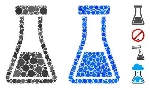 Flask Mosaic Icon of Circle Dots イラスト素材