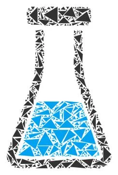 Flask Mosaic of Triangles Illustrazione stock