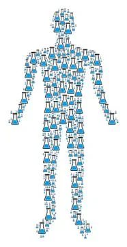 Flask Person Figure Illustrazione stock