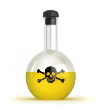 Flask with poison liquid Stock Illustration