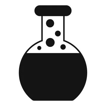 Flask pot genetic icon simple vector. Science study molecule 스톡 일러스트