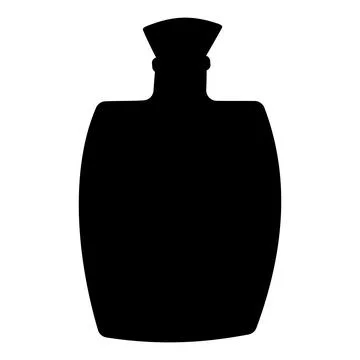 Flask potion perfume jar black icon element Illustration