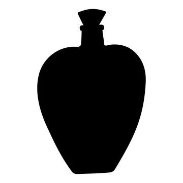 Flask potion perfume jar black icon element Stock-Illustration