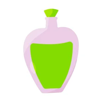 Flask potion perfume jar colored icon element Illustration
