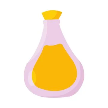 Flask potion perfume jar colored icon element Illustration