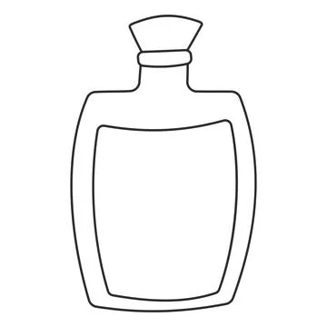 Flask potion perfume jar line icon element Illustration