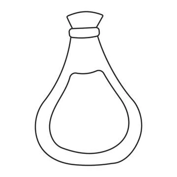 Flask potion perfume jar line icon element Illustration