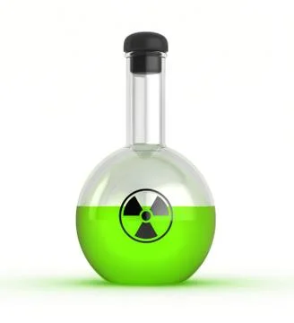 Flask with radioactive liquid Stock Illustration