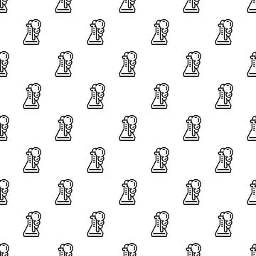 Flask reaction pattern seamless Stock Illustration