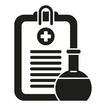 Flask result test icon simple vector. Medical lab 스톡 일러스트