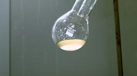 Flask with sample and liquid in microbiology lab Video stock 51984656