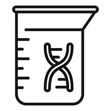 Flask science icon outline vector. Gmo food 스톡 일러스트