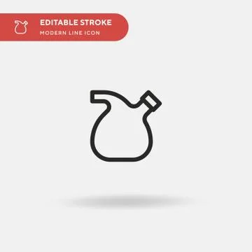 Flask Simple vector icon. Illustration symbol design template for web mobile  스톡 일러스트