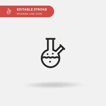 Flask Simple vector icon. Illustration symbol design template for web mobile  Stock Illustration