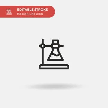 Flask Simple vector icon. Illustration symbol design template for web mobile  Illustrazione stock