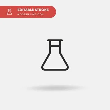 Flask Simple vector icon. Illustration symbol design template for web mobile  Illustrazione stock