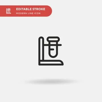 Flask Simple vector icon. Illustration symbol design template for web mobile  Stock Illustration