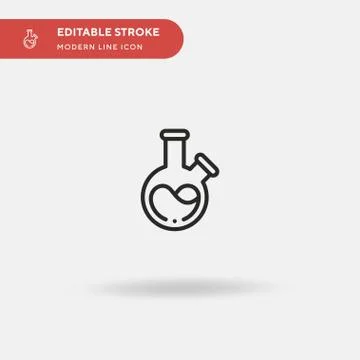 Flask Simple vector icon. Illustration symbol design template for web mobile  Stock Illustration