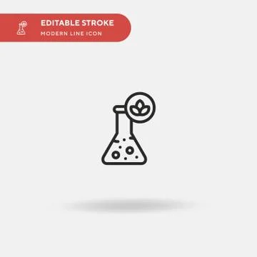 Flask Simple vector icon. Illustration symbol design template for web mobile  Stock Illustration