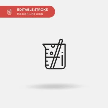 Flask Simple vector icon. Illustration symbol design template for web mobile  Stock Illustration
