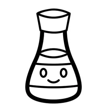 Flask Smiley Emoji Stock Illustration