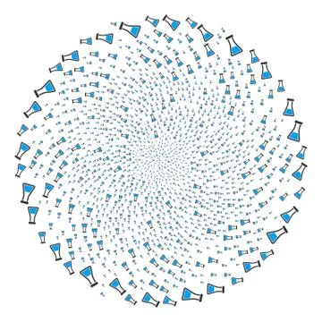 Flask Swirl Round Cluster 스톡 일러스트