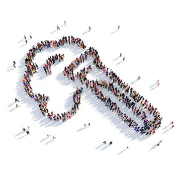 Flask test people 3D rendering 스톡 일러스트