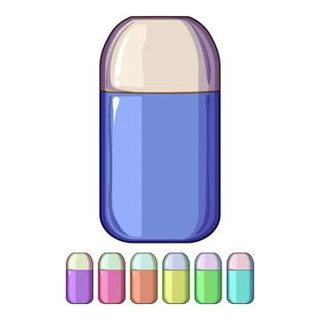 Flask thermos bottle cartoon vector graphic Stock Illustration