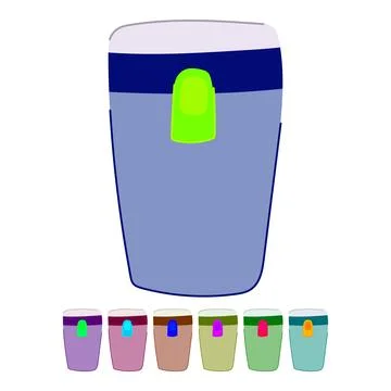 Flask thermos vector cartoon graphic Stock Illustration