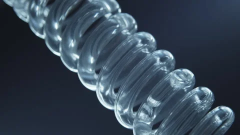 The flask is a tube with a spiral inside. Stock Footage 249805802