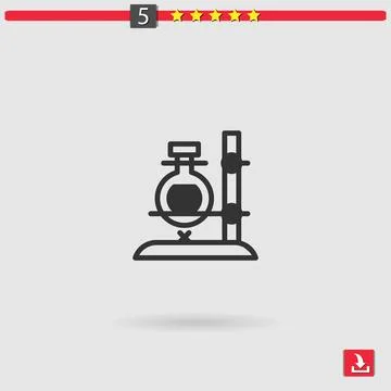 Flask vector icon Stock Illustration