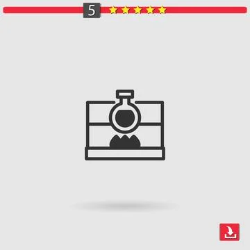 Flask vector icon Illustrazione stock