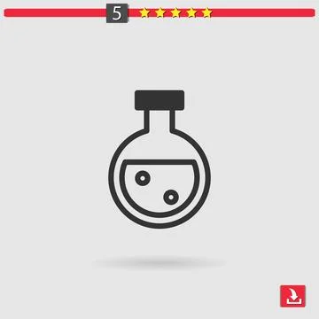 Flask vector icon Stock Illustration