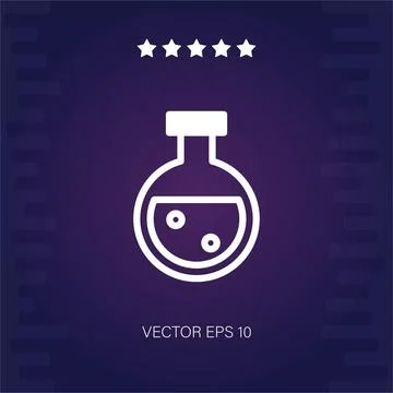 Flask vector icon Illustrazione stock