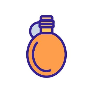 Flask water icon vector. Isolated contour symbol illustration 库存插图