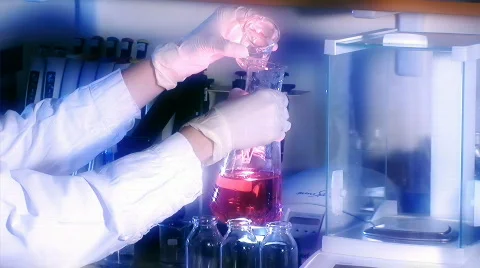 FlaskRedToGreen Stock Footage 875458