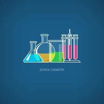 Flasks and Test-tube 스톡 일러스트