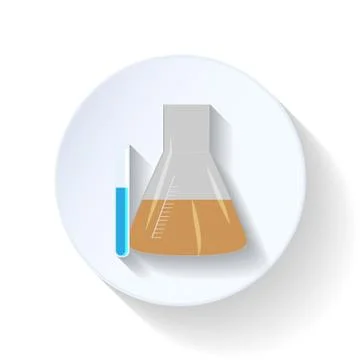 Flasks flat icon Stock Illustration