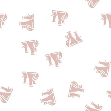 Flasks lab tools glyph vector seamless pattern Stock Illustration
