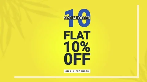 Flat off 10 to 90% series animated video Stock Footage 275588885