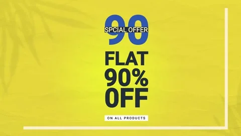 Flat off 10 to 90% series animated video Stock Footage 275588887