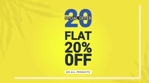 Flat off 10 to 90% series animated video Stock Footage 275588888