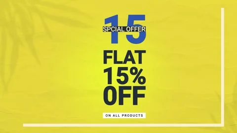 Flat off 10 to 90% series animated video Stock Footage 275588903