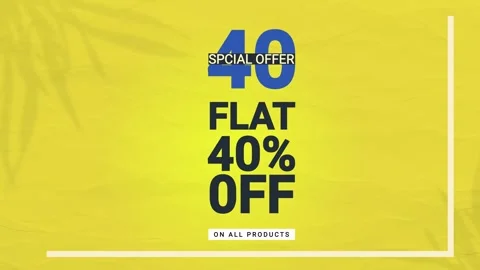 Flat off 10 to 90% series animated video Stock Footage 275588912