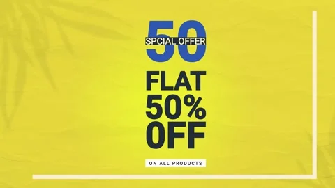 Flat off 10 to 90% series animated video Stock Footage 275588931