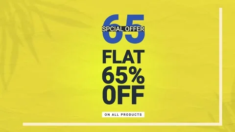 Flat off 10 to 90% series animated video Stock Footage 275588938